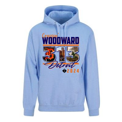 2024 Woodward Ave 313 Cruising Detroit Unisex Surf Hoodie