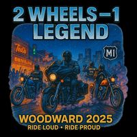 2025 Woodward Biker Legend 2 Wheels  Cooling Performance Crew T-Shirt