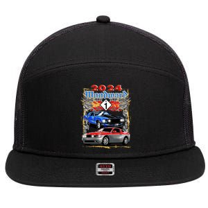 2024 Woodward Cruise Muscle Cars 7 Panel Mesh Trucker Snapback Hat