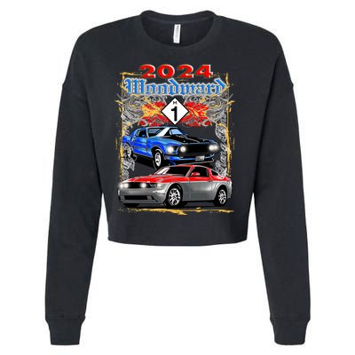 2024 Woodward Cruise Muscle Cars Cropped Pullover Crew