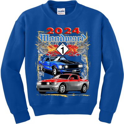 2024 Woodward Cruise Muscle Cars Kids Sweatshirt