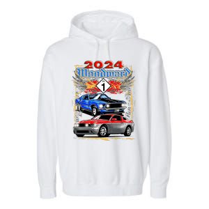 2024 Woodward Cruise Muscle Cars Garment-Dyed Fleece Hoodie