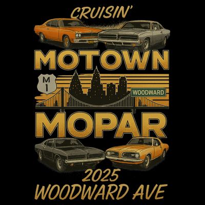 2025 WoodWard Motown Mopar Cruisin 2025 T-Shirt