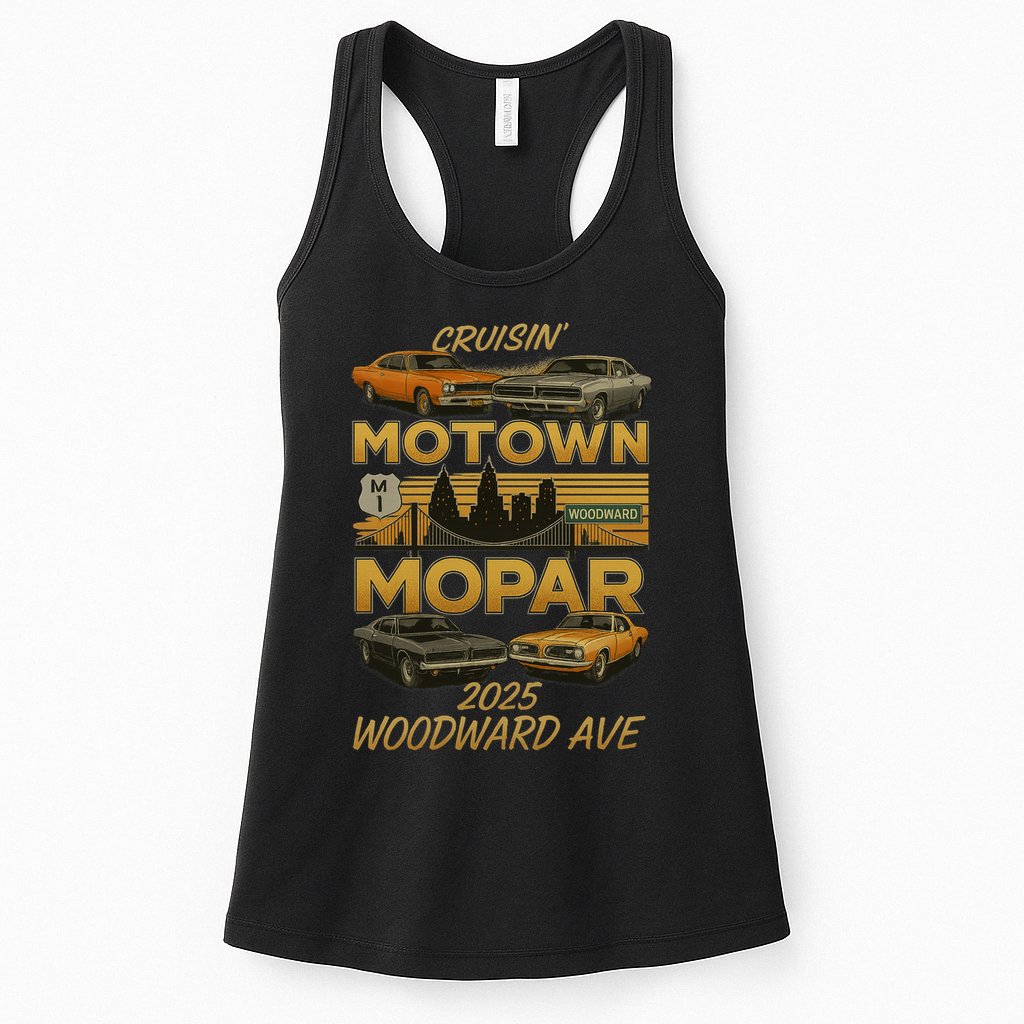 2025 WoodWard Motown Mopar Cruisin 2025 Womens Tank Top