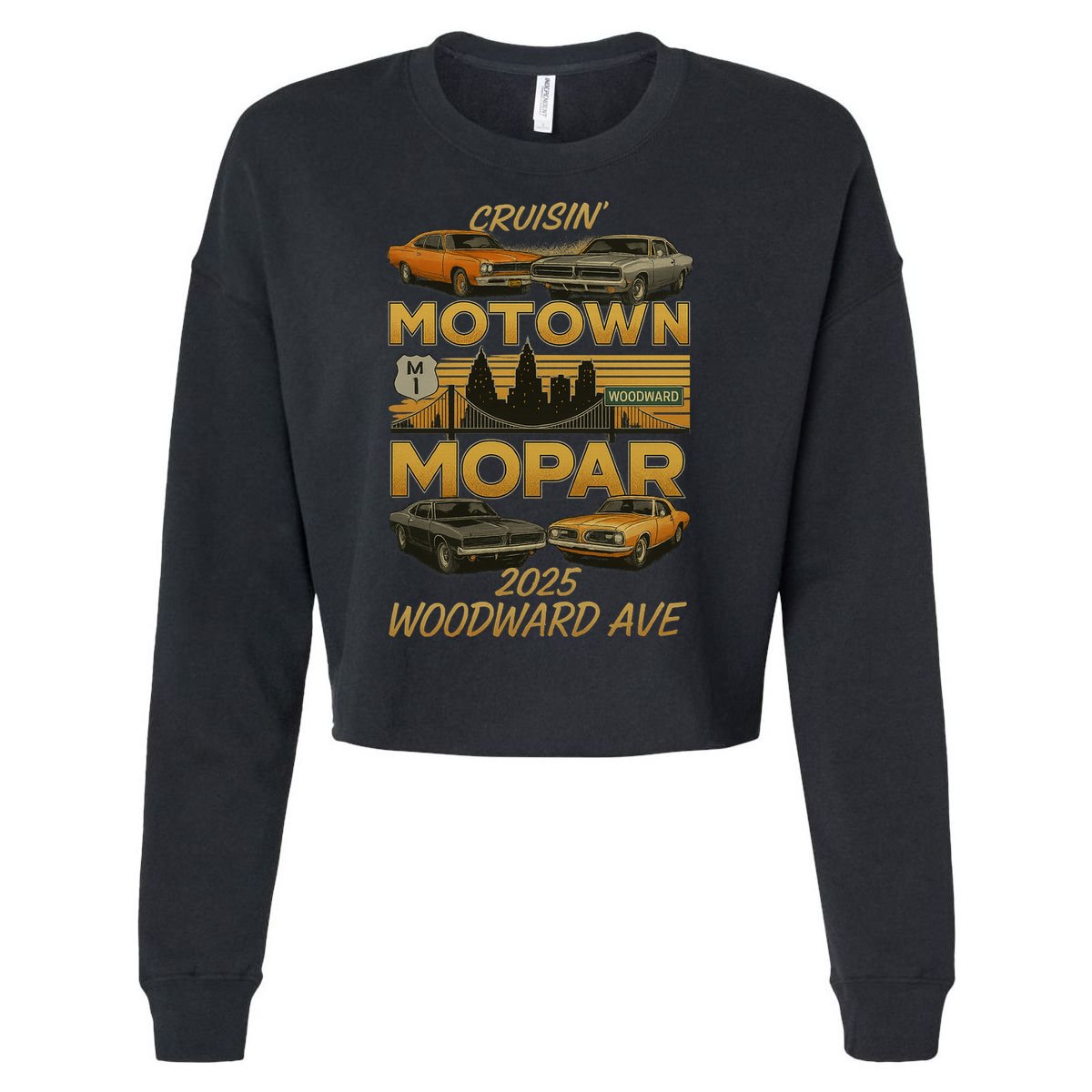 2025 WoodWard Motown Mopar Cruisin 2025 Cropped Pullover Crew