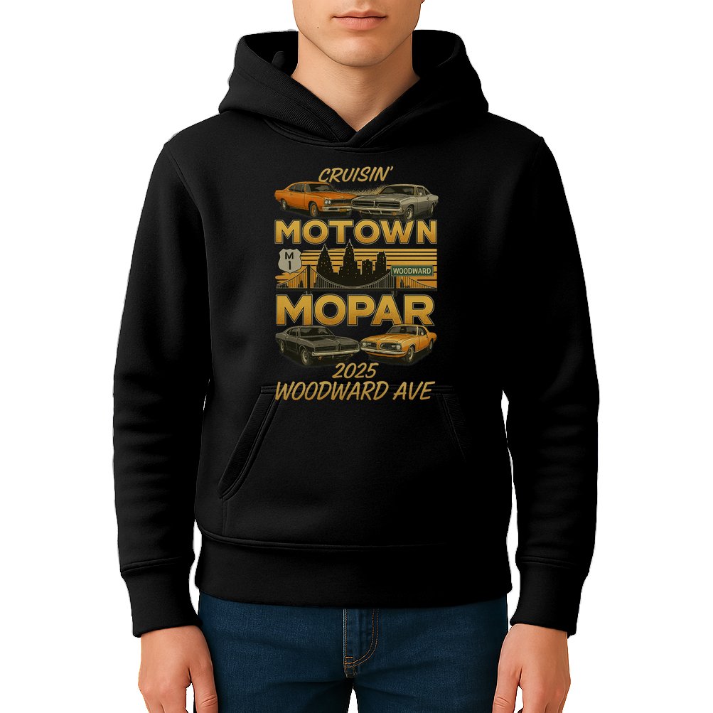 2025 WoodWard Motown Mopar Cruisin 2025 Kids Hoodie