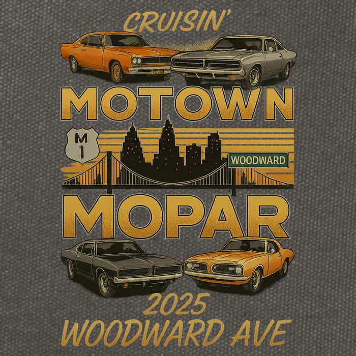 2025 WoodWard Motown Mopar Cruisin 2025 Cotton Canvas Backpack