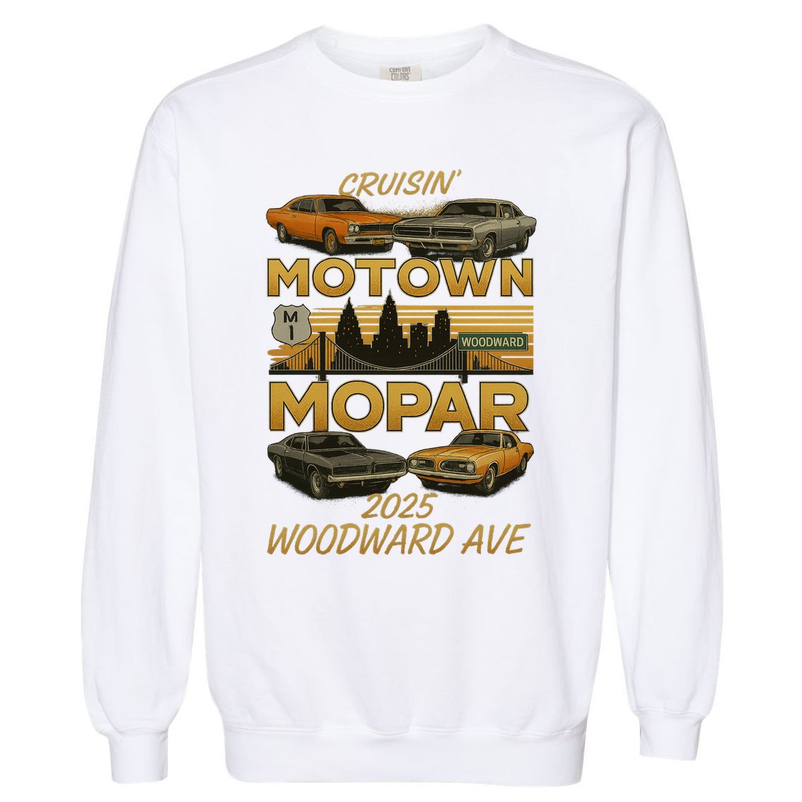 2025 WoodWard Motown Mopar Cruisin 2025 Garment-Dyed Sweatshirt
