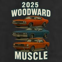 2025 Woodward Muscle 7 Panel Mesh Trucker Snapback Hat
