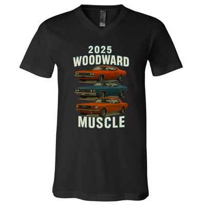 2025 Woodward Muscle V-Neck T-Shirt