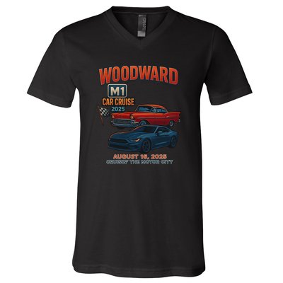 2025 Woodward M1 Cruise  V-Neck T-Shirt