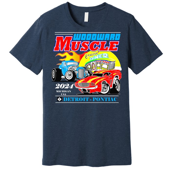 2024 Woodward Muscle Car Event Premium T-Shirt