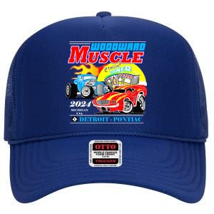 2024 Woodward Muscle Car Event High Crown Mesh Back Trucker Hat