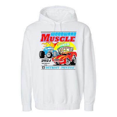 2024 Woodward Muscle Car Event Garment-Dyed Fleece Hoodie