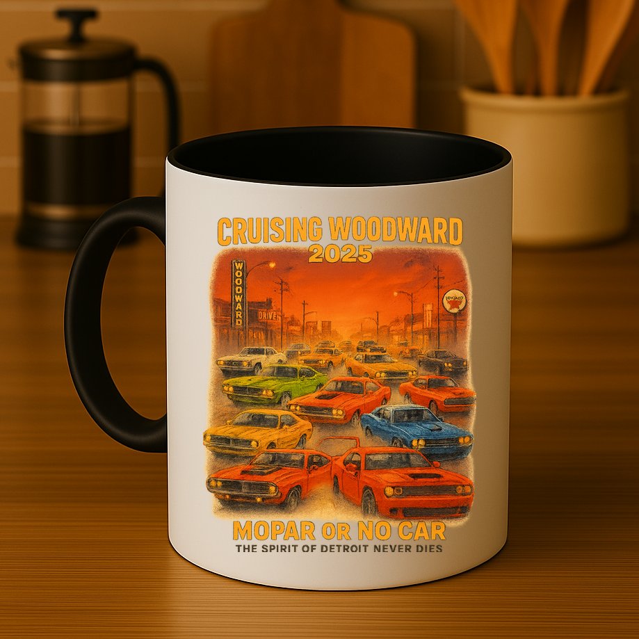 2025 Woodward Mopar Or No Car Mug