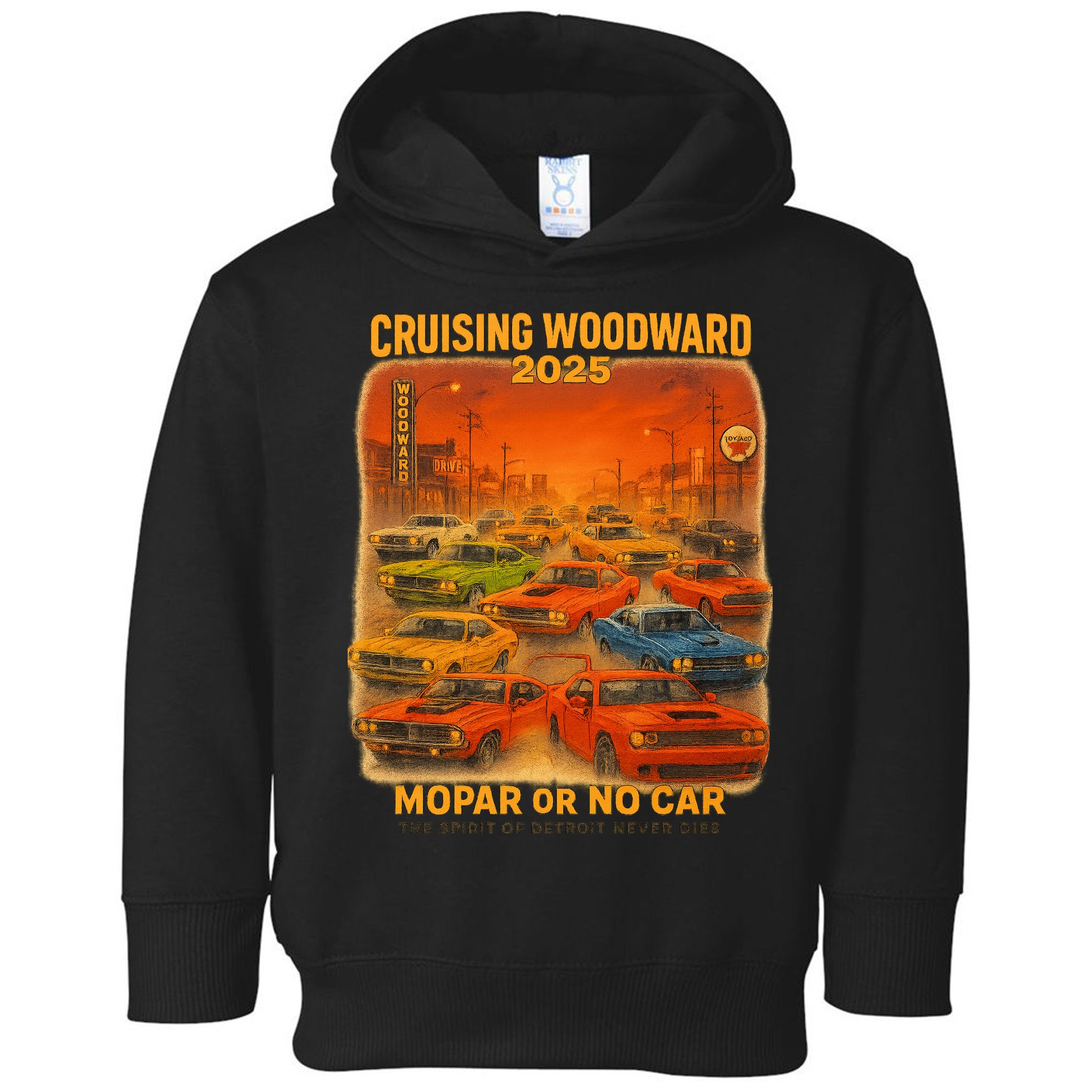 2025 Woodward Mopar Or No Car Toddler Hoodie