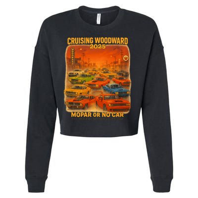 2025 Woodward Mopar Or No Car Cropped Pullover Crew