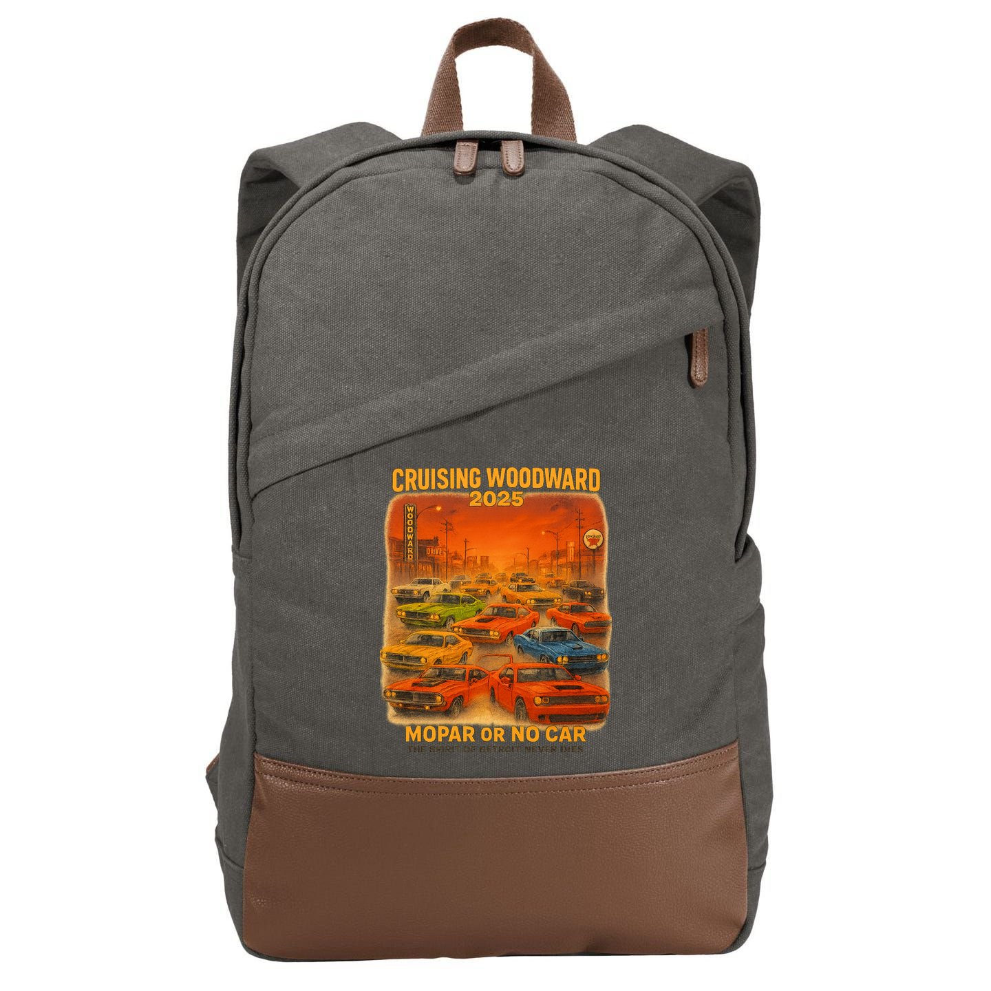 2025 Woodward Mopar Or No Car Cotton Canvas Backpack