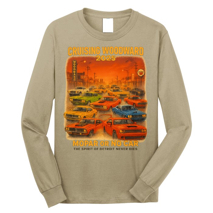 2025 Woodward Mopar Or No Car Long Sleeve Shirt