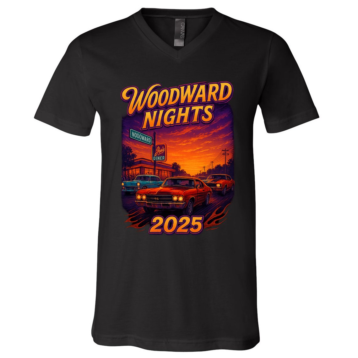 2025 Woodward Nights V-Neck T-Shirt