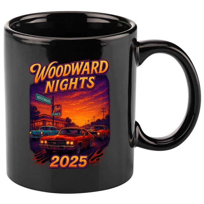 2025 Woodward Nights 11oz C Handle Ceramic Mug