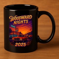 2025 Woodward Nights 11oz C Handle Ceramic Mug