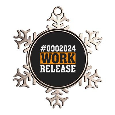 2024 Work Release Funny Retirement 2024 Retired Metallic Star Ornament