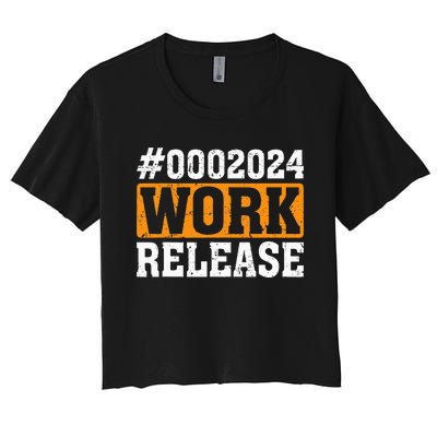 2024 Work Release Funny Retirement 2024 Retired Women's Crop Top Tee