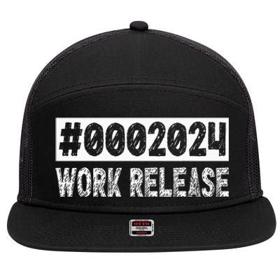 2024 Work Release Funny Retirement 2024 Retired 7 Panel Mesh Trucker Snapback Hat