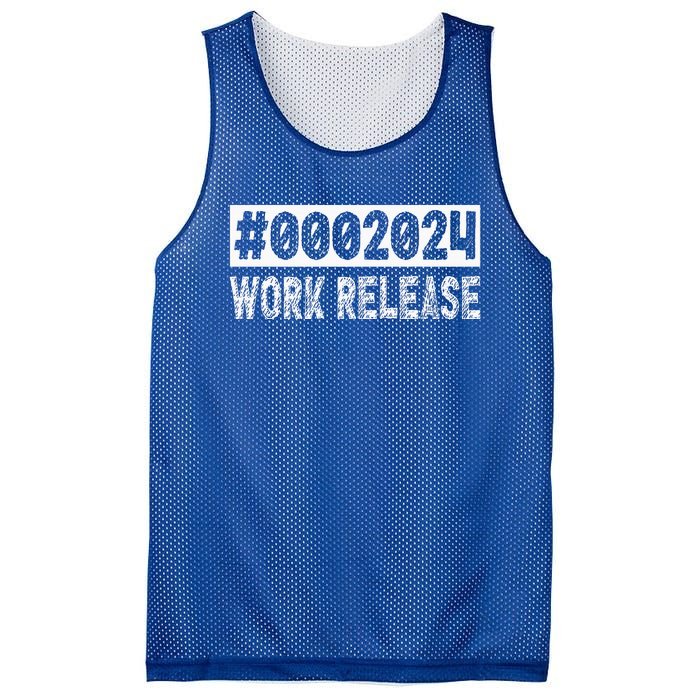 2024 Work Release Funny Retirement 2024 Retired Mesh Reversible Basketball Jersey Tank