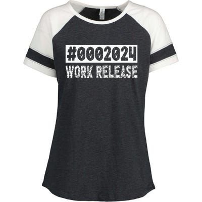 2024 Work Release Retirement 2024 Retired Enza Ladies Jersey Colorblock Tee