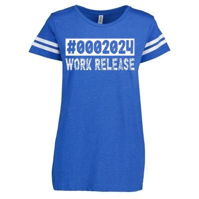 2024 Work Release Retirement 2024 Retired Enza Ladies Jersey Football T-Shirt