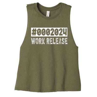 2024 Work Release Funny Retirement 2024 Retired Women's Racerback Cropped Tank