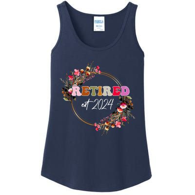 2024 Wildflower Retired 2024 Funny Retirement Ladies Essential Tank