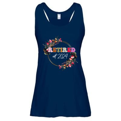 2024 Wildflower Retired 2024 Funny Retirement Ladies Essential Flowy Tank