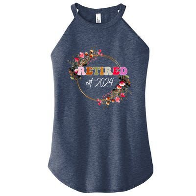 2024 Wildflower Retired 2024 Funny Retirement Women’s Perfect Tri Rocker Tank