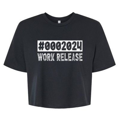 2024 Work Release Funny Retirement 2024 Retired Bella+Canvas Jersey Crop Tee