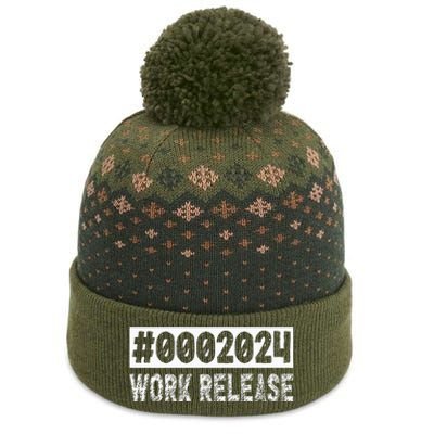 2024 Work Release Funny Retirement 2024 Retired The Baniff Cuffed Pom Beanie