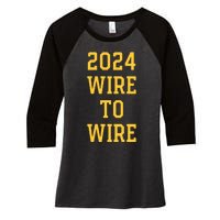 2024 Wire To Wire Women's Tri-Blend 3/4-Sleeve Raglan Shirt