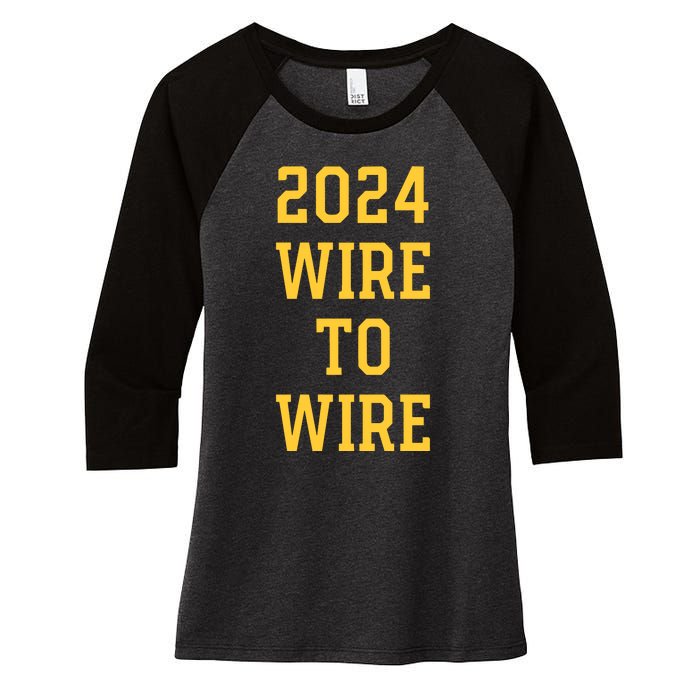 2024 Wire To Wire Women's Tri-Blend 3/4-Sleeve Raglan Shirt