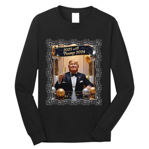 2025 Will Trump 2024 New Years Eve Celebration Champagne Long Sleeve Shirt