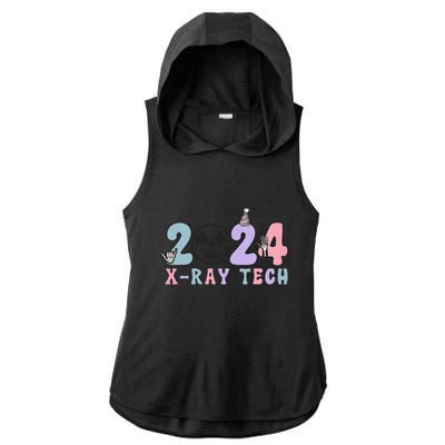 2024 Xray Tech New Year Eve Radiology Xray Technologist CT Ladies PosiCharge Tri-Blend Wicking Draft Hoodie Tank