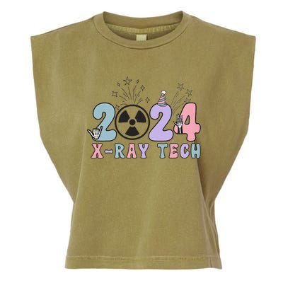 2024 Xray Tech New Year Eve Radiology Xray Technologist CT Garment-Dyed Women's Muscle Tee