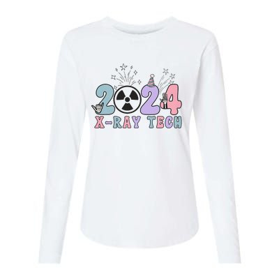 2024 Xray Tech New Year Eve Radiology Xray Technologist CT Womens Cotton Relaxed Long Sleeve T-Shirt