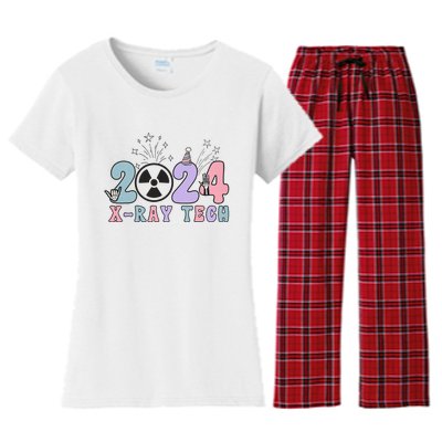 2024 Xray Tech New Year Eve Radiology Xray Technologist CT Women's Flannel Pajama Set