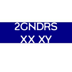 2GNDRS XX XY 2 Genders Bumper Sticker