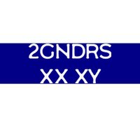 2GNDRS XX XY 2 Genders Bumper Sticker