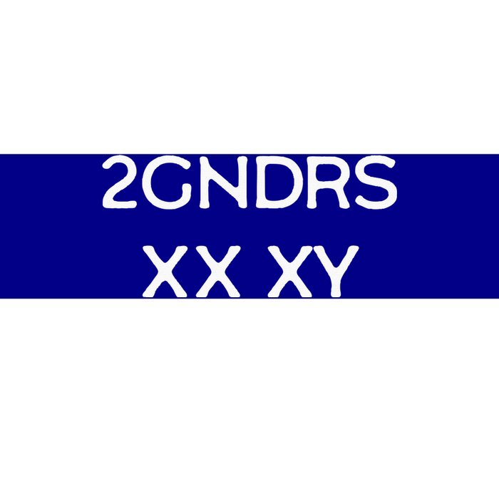 2GNDRS XX XY 2 Genders Bumper Sticker