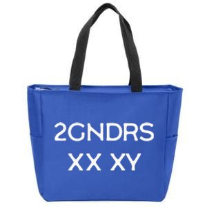 2GNDRS XX XY 2 Genders Zip Tote Bag