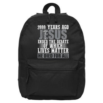 2000 Years Ago Jesus Ended The Debate Christian Believe 16 in Basic Backpack